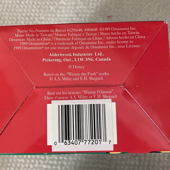 Vintage 1989 Alderbrook/noma rotating Winnie the Pooh Tigger rotating ornament - Picture 10 of 10